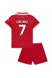 Liverpool Luis Diaz #7 Babytruitje Thuis tenue Kind 2024-25 Korte Mouw (+ Korte broeken)